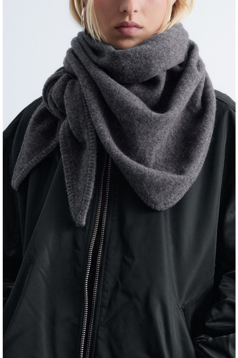 Triangle Wool Scarf, Main, color, GREY MEDIUM DUSTY