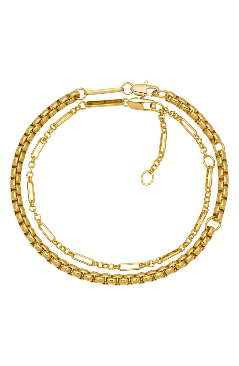 Estella Bartlett Set of 2 Bracelets, Main, color, Gold