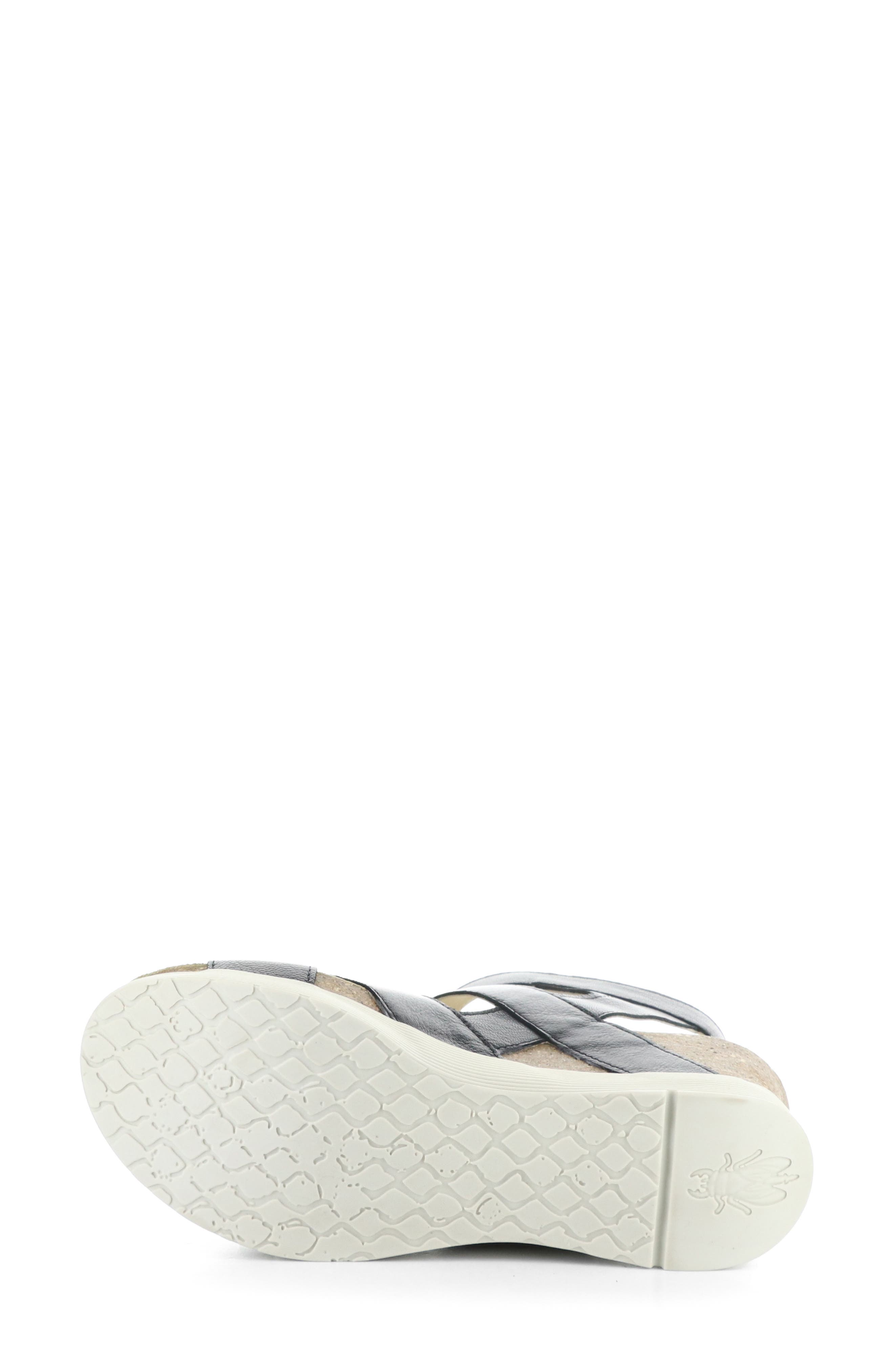 Fly London 'Wege' Leather Sandal, Alternate, color, 023 Black Mousse