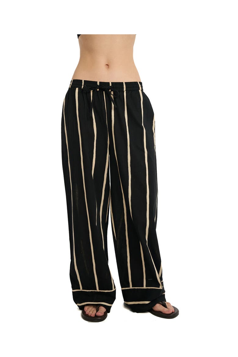 Resort Ray Beach Pant Cover-Up, Main, color, Black-Sand