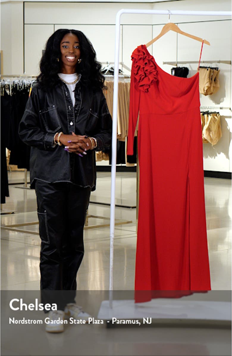 Ruffle One-Shoulder Gown, sales video thumbnail