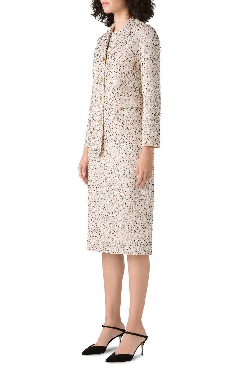 St. John Collection Textured Bouclé Tweed Knit Jacket, Alternate, color,