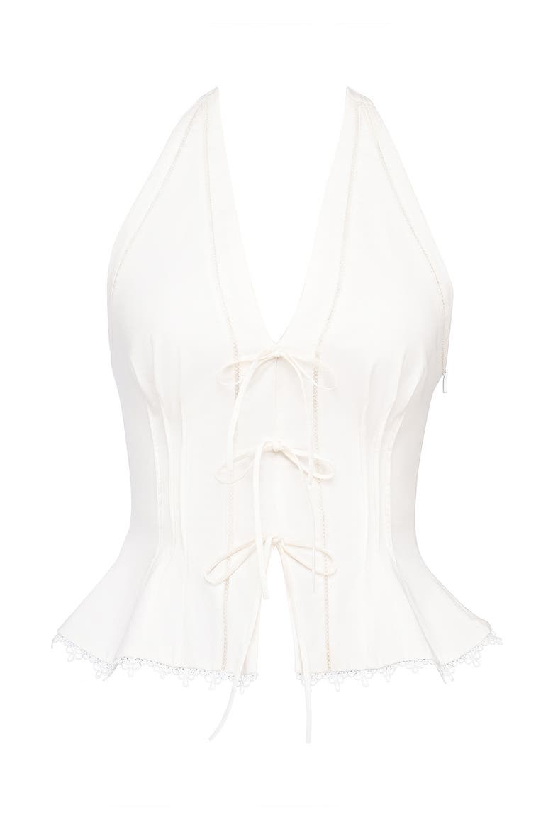 Elana Halter Top, Alternate, color, WHITE