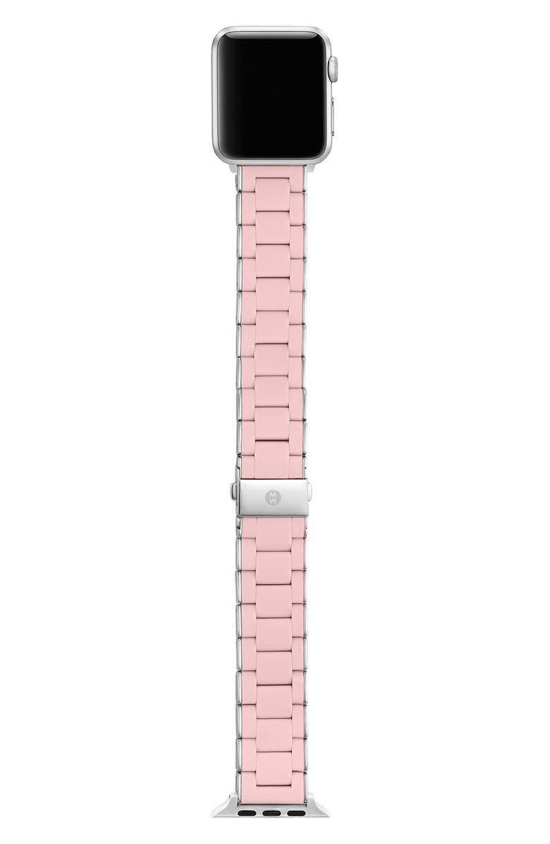 MICHELE Silicone 20mm Apple Watch<sup>®</sup> Watchband, Alternate, color, Pink