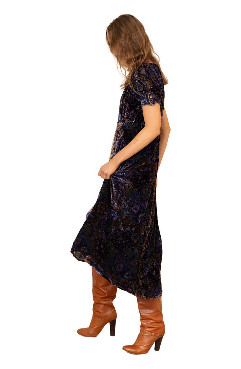 Hale Bob Paisleigh Velvet Dress, Alternate, color, 