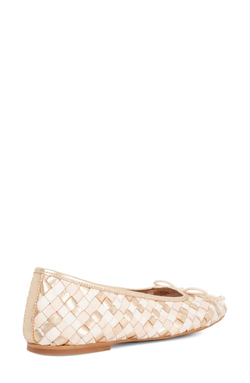 Dune London Heat Leather Ballet Flat In Neutral