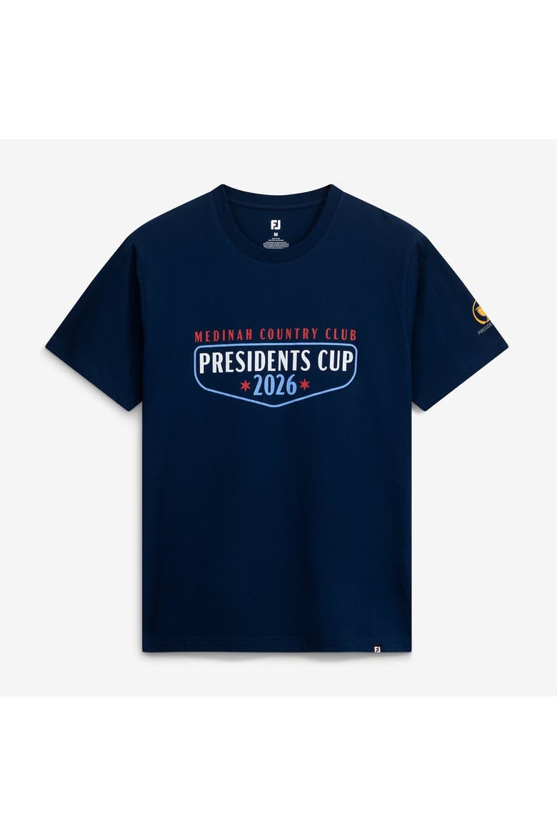 Men's FootJoy  Navy Presidents Cup 2026 Banner T-Shirt, Main, color, Navy