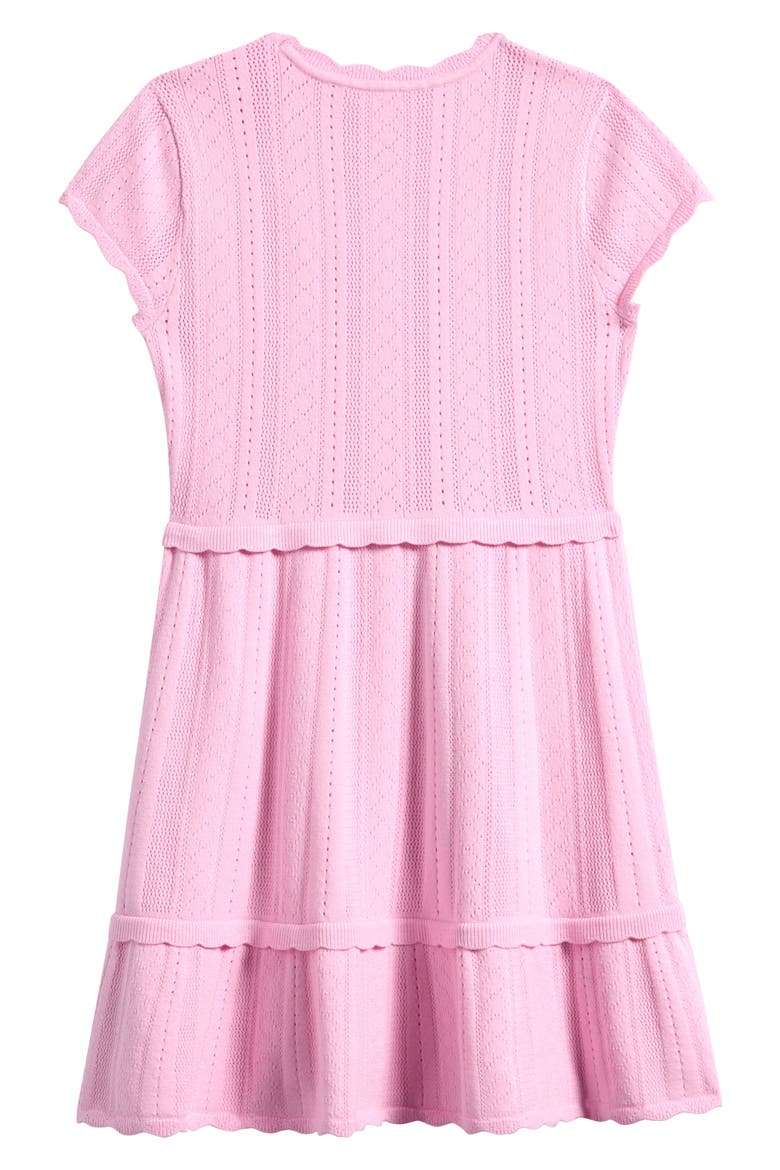 Kids' Jovie Pointelle Dress, Alternate, color, CANDY FLOSS PINK