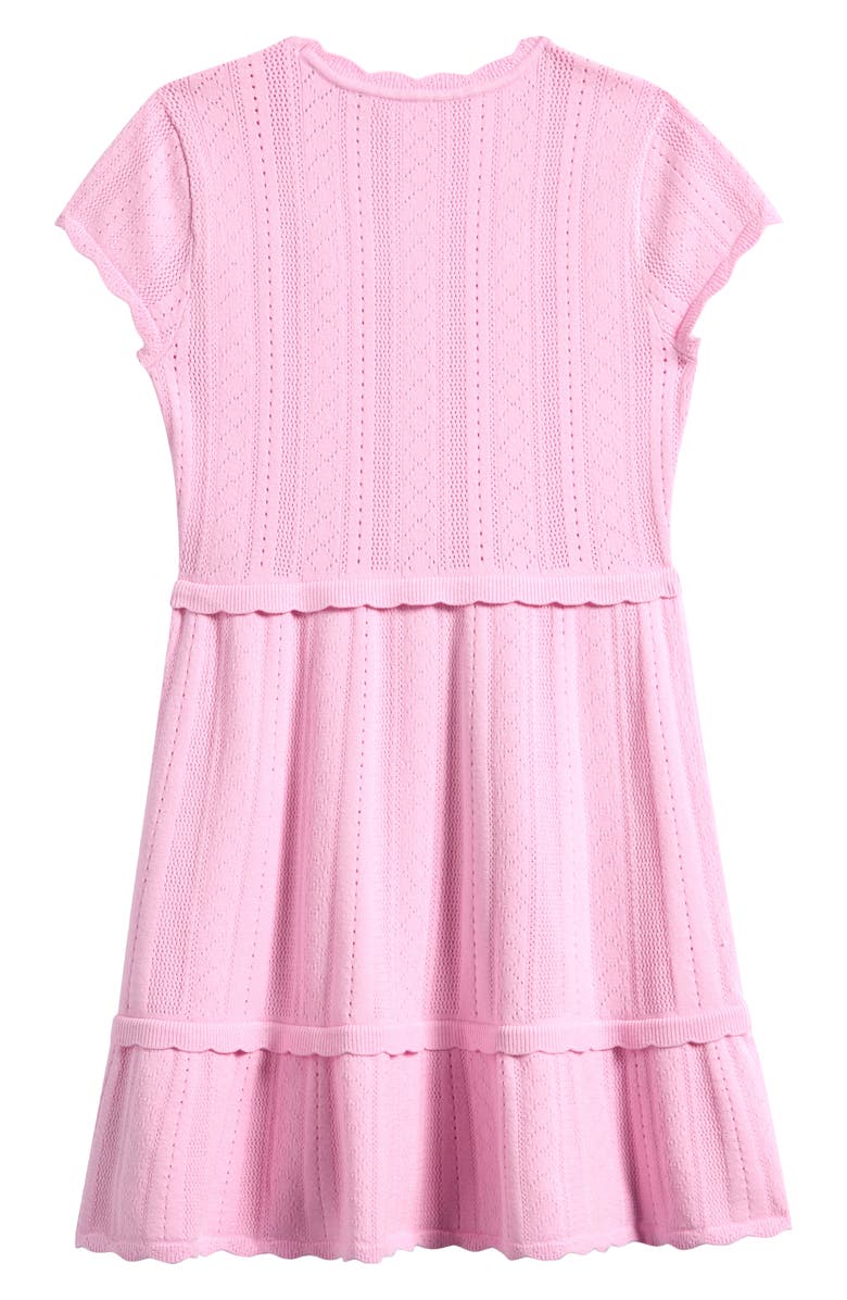 LoveShackFancy Kids' Jovie Pointelle Dress, Alternate, color, Candy Floss Pink