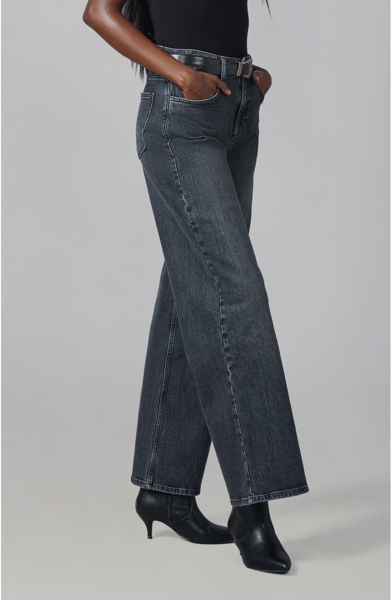 Lola Denim Colette High Rise Wide Leg Jeans, Alternate, color, Grit Gray