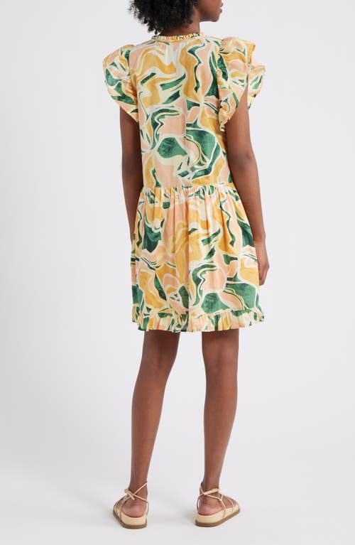 Rails Zinnia Abstract Print Cotton Dress In Yellow