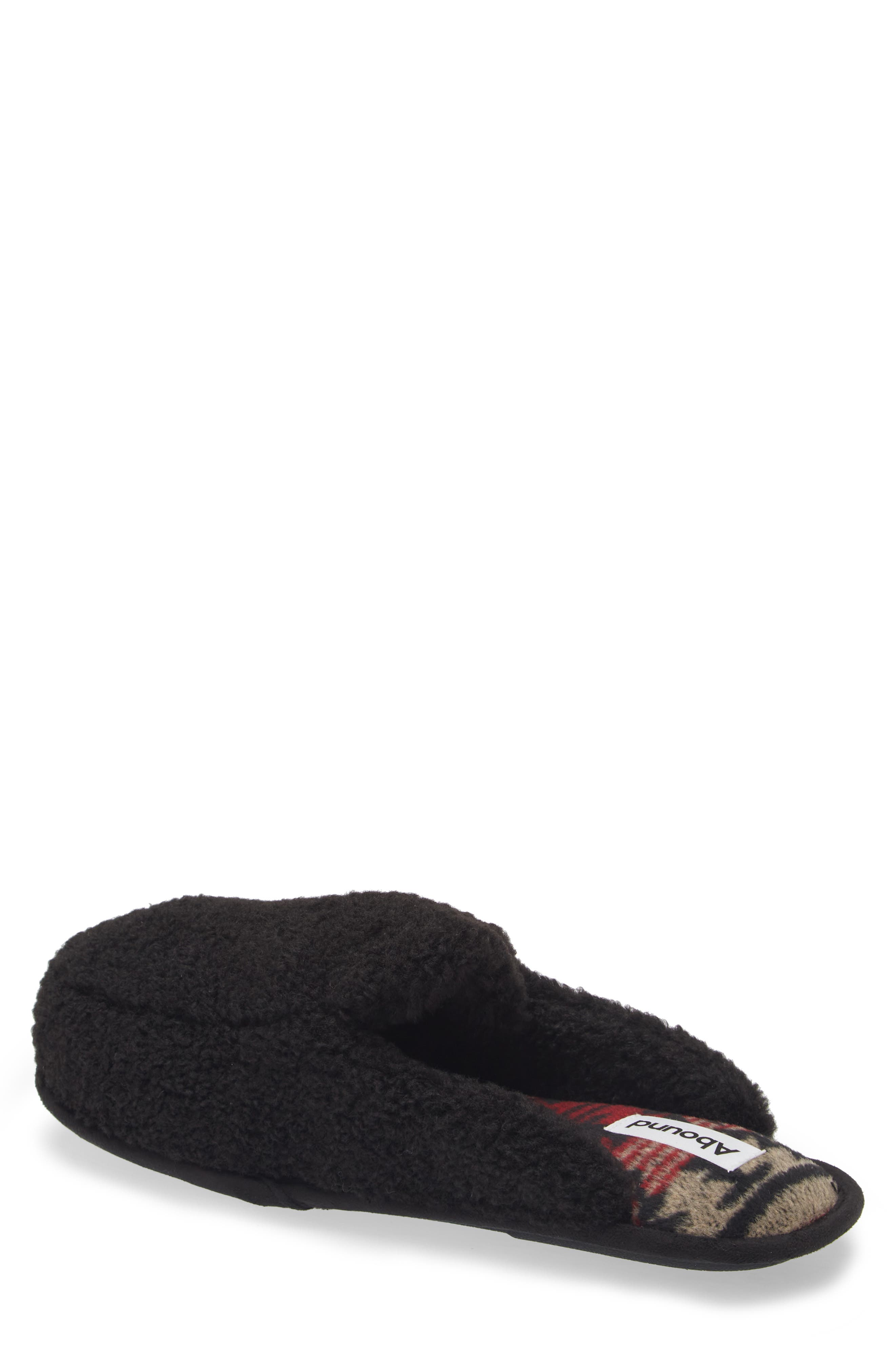 Abound Robbie Faux Shearling Mule, Alternate, color, Black