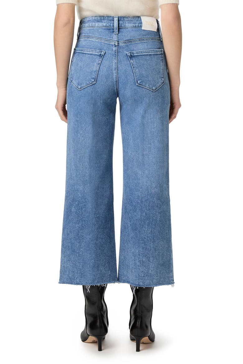 Anessa High Waist Raw Hem Wide Leg Jeans, Alternate, color, BEBOP