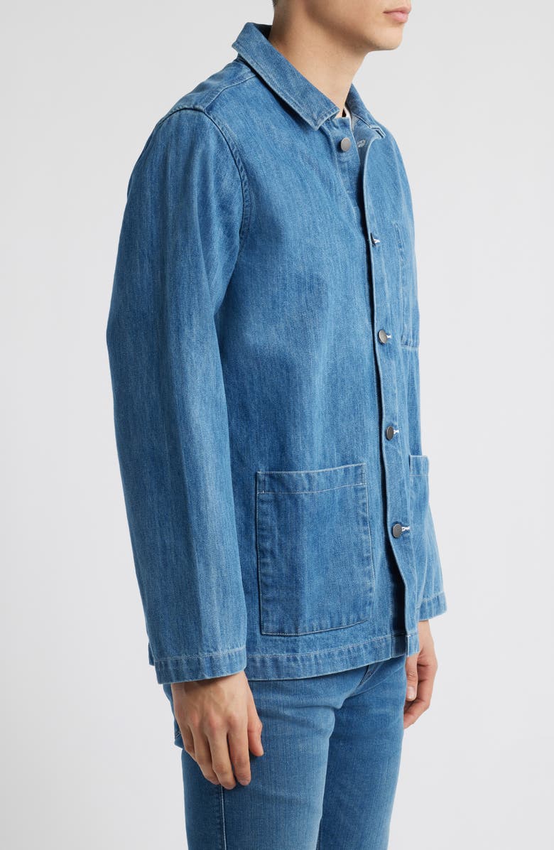ALEX CRANE Kite Organic Cotton Denim Jacket, Alternate, color, Ocean