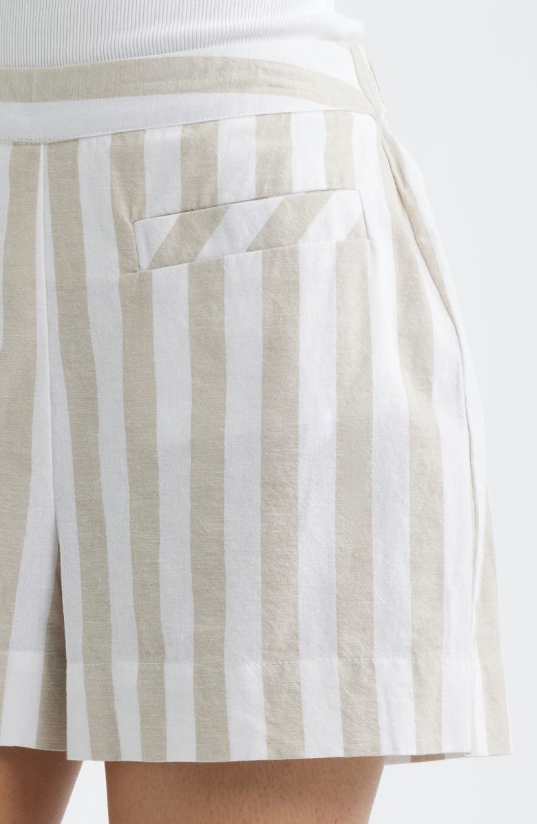 CITY BLUES Stripe Welt Pocket Shorts, Alternate, color, Sand