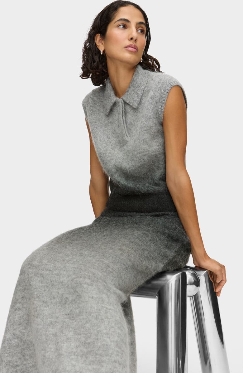 ALIGNE Lexi Polo Sweater, Alternate, color, Grey Ombre