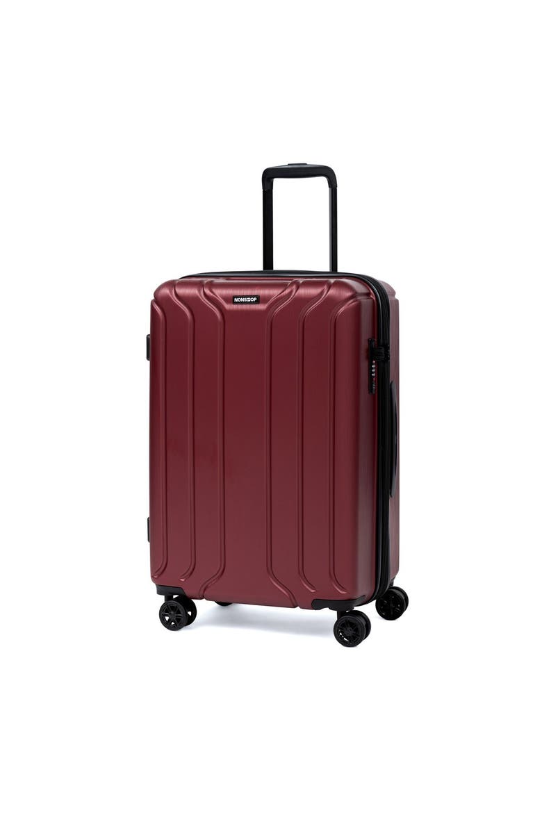 New York 3 Piece Set (20"/24"/ 28") 4 Wheel Luggage Set + 3 Packing Cubes, Alternate, color, Burgundy