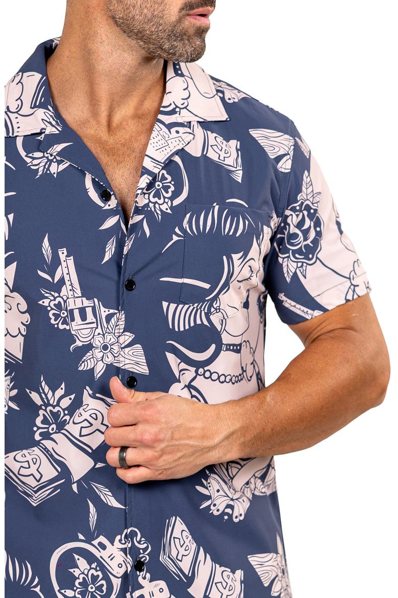 Marthyr0400 Short Sleeve Camp Shirt, Alternate, color, BLUE
