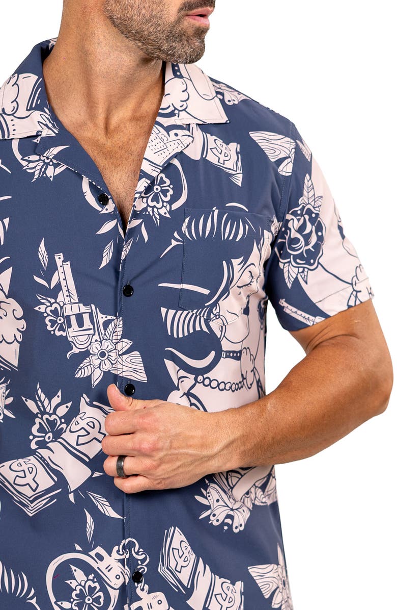 Maceoo Marthyr0400 Short Sleeve Camp Shirt, Alternate, color, Blue