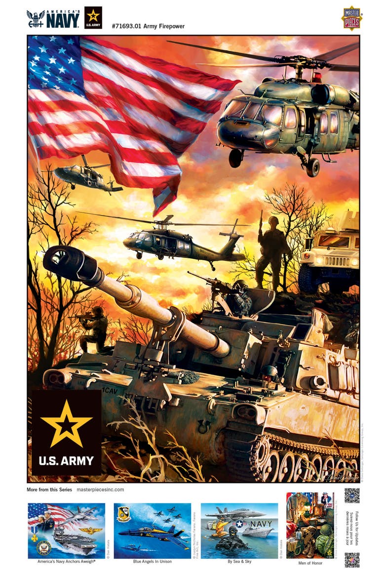 US Army Firepower 1000 Piece Puzzle, Alternate, color, Multicolor