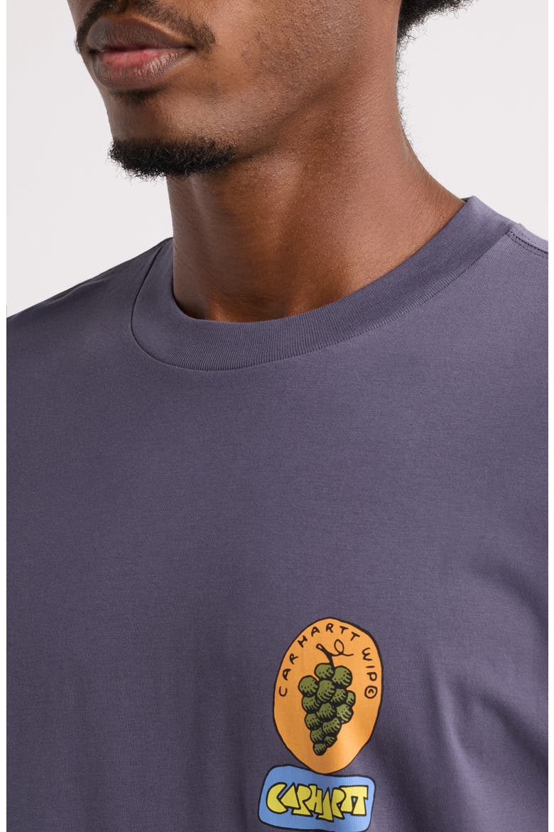 Stacked Grapes Organic Cotton Graphic T-Shirt, Alternate, color, SHADY PURPLE