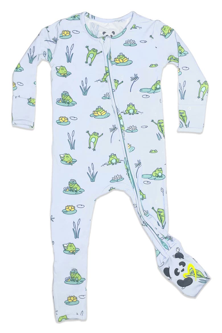 Kids' Frogs Fitted Convertible Footie Pajamas, Main, color, FROGS