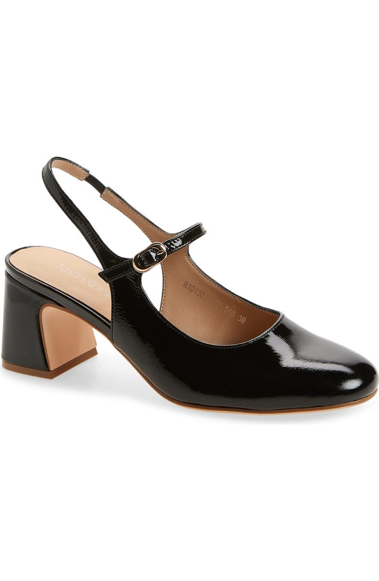 Regarde Le Ciel Edda Slingback Mary Jane Pump, Main, color, Naplak Black