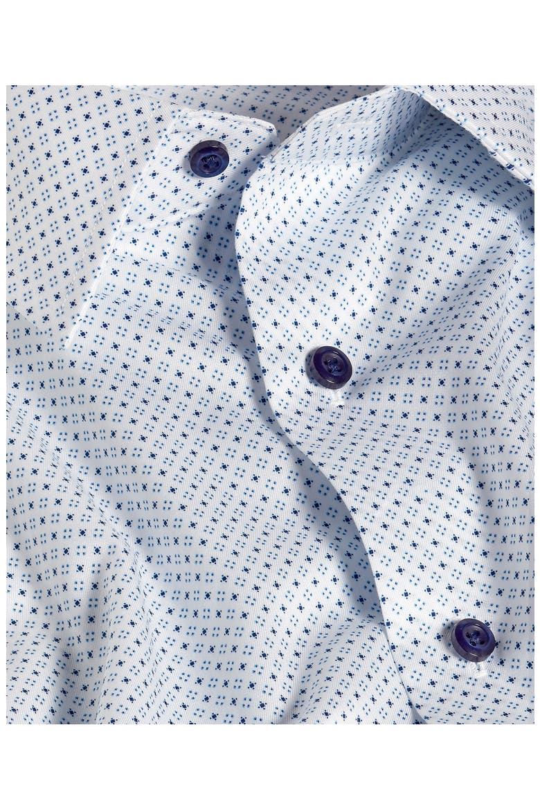 Regular Fit Micro Neat Print Dress Shirt, Alternate, color, WHITE/ NAVY