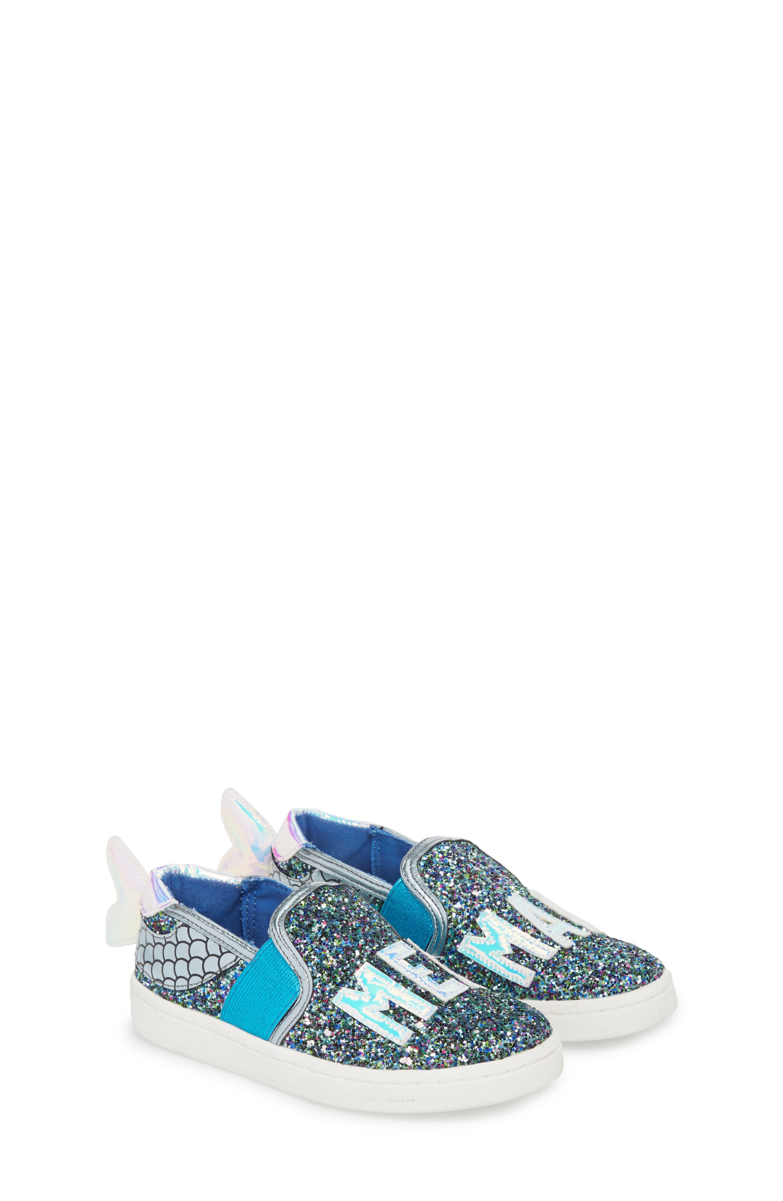 Blane Slip-On Sneaker, Alternate, color, BLUE GLITTER