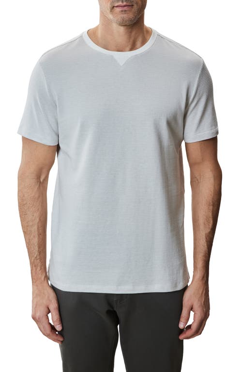 Robert Barakett Fitch Feeder Stripe Rib Trim T-shirt In Light Grey