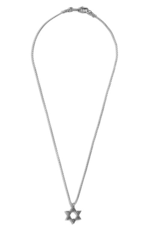 Shop Jonas Studio Star Of David Pendant Necklace In Silver