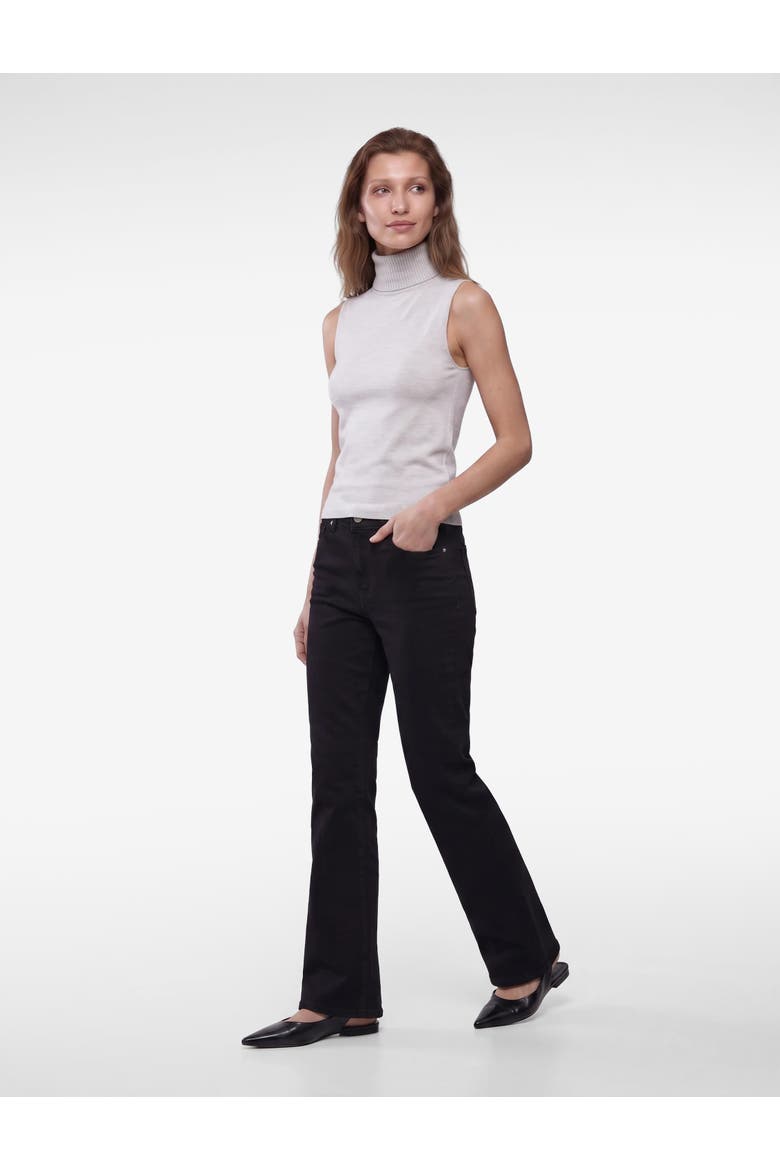 Sleeveless Ribbed Turtleneck Knit Top, Main, color, GREY
