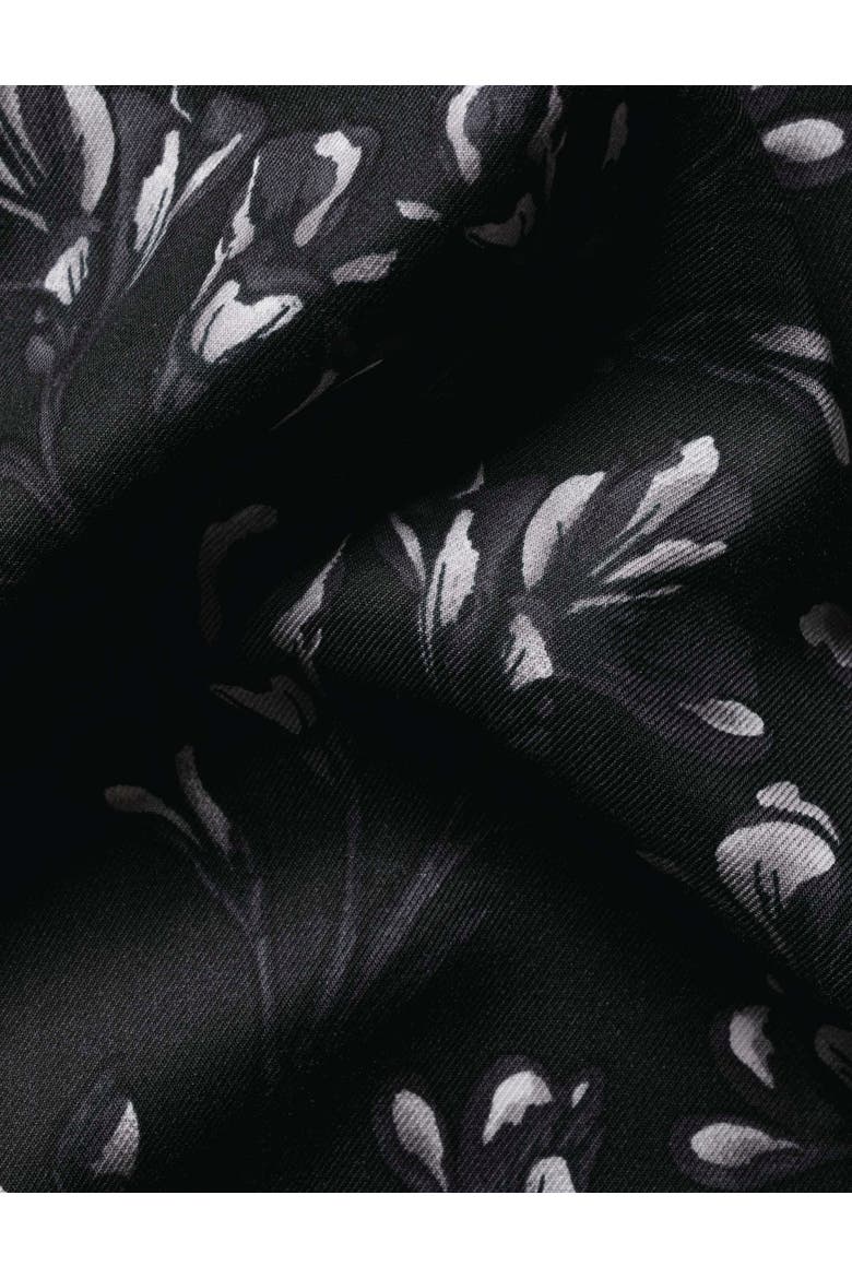 Non-Iron Stretch Floral Print Shirt, Alternate, color, Black