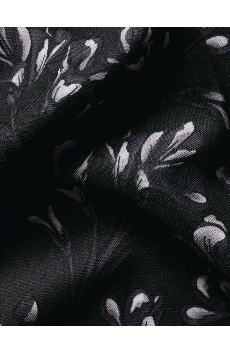 Charles Tyrwhitt Non-Iron Stretch Floral Print Shirt, Alternate, color, Black