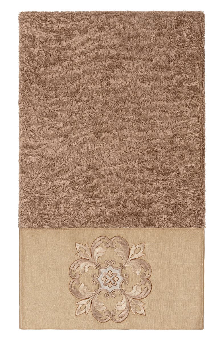 Linum Home Textiles Alyssa 3-Piece Embellished Towel - Latte, Alternate, color, Latte