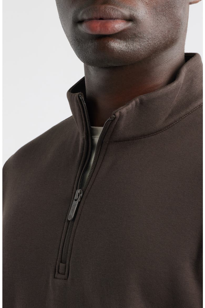 Vital Fleece Quarter Zip Pullover, Alternate, color, BROWN MULCH