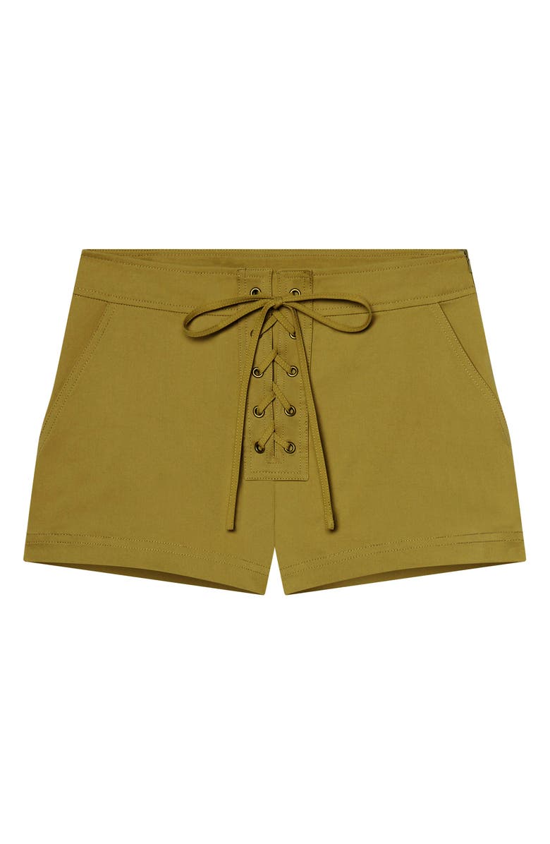 A.L.C. Leon Lace-Up Shorts, Alternate, color, Hazel