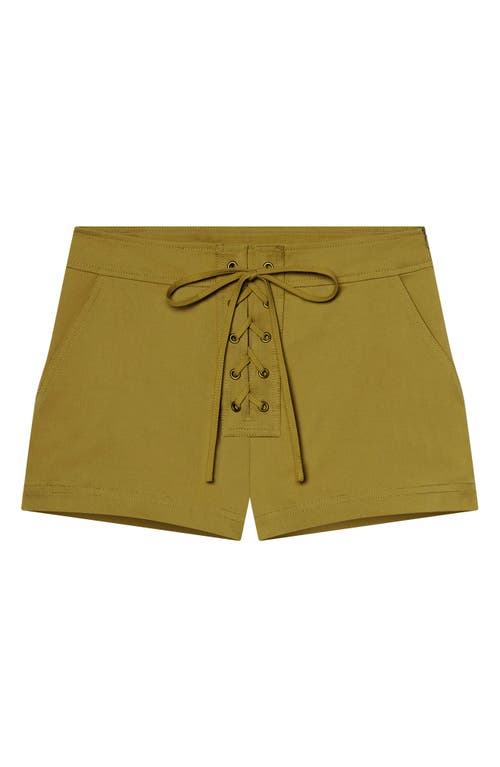 A.l.c . Leon Lace-up Shorts In Green