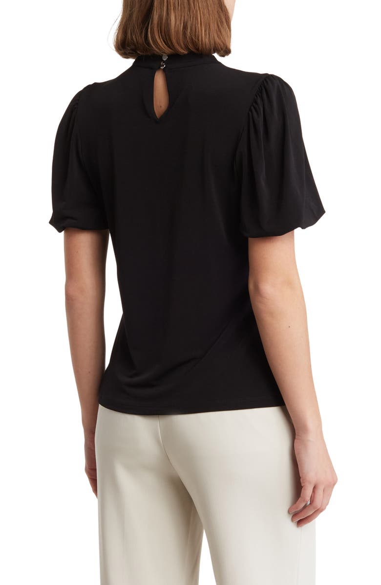 DKNY Front Twist Knot Puff Sleeve Top, Alternate, color,