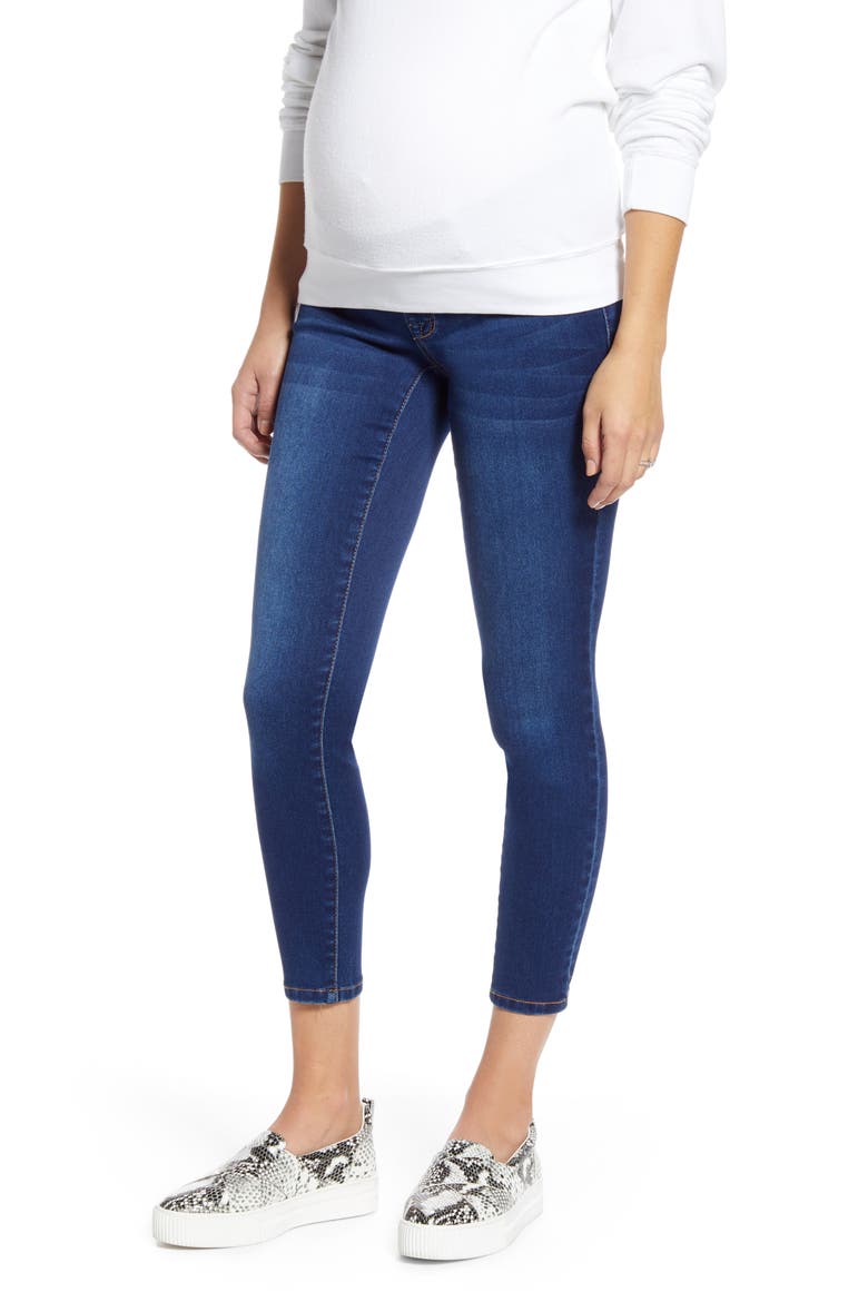 Butter Crop Skinny Maternity Jeans, Main, color, LENNOX