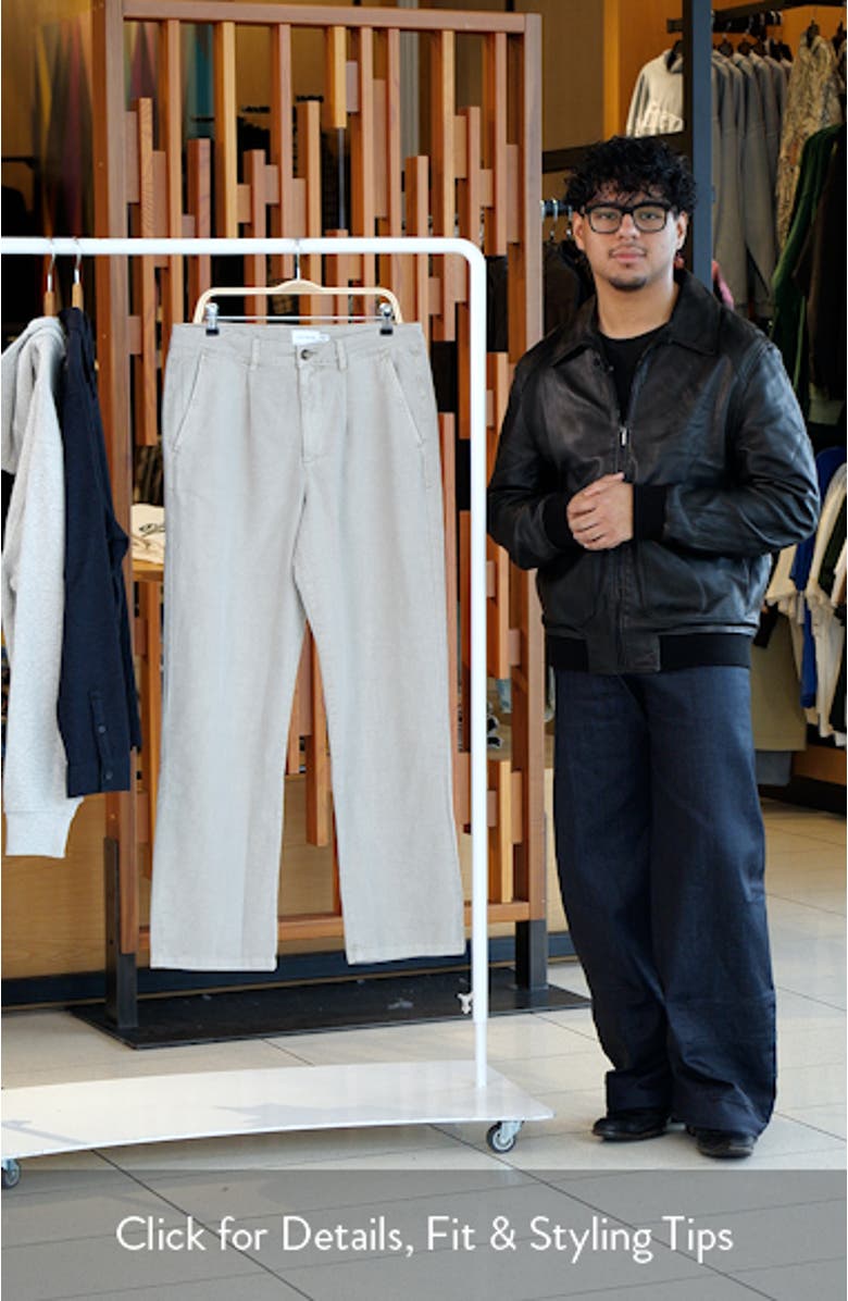 Baggy Fit Pleated Cotton Twill Pants, sales video thumbnail