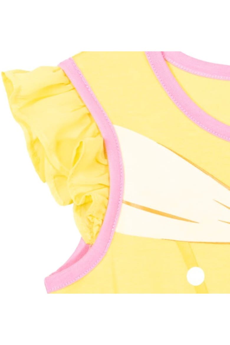 Princess Skirt Overlay Romper, Alternate, color, Belle Yellow Pink