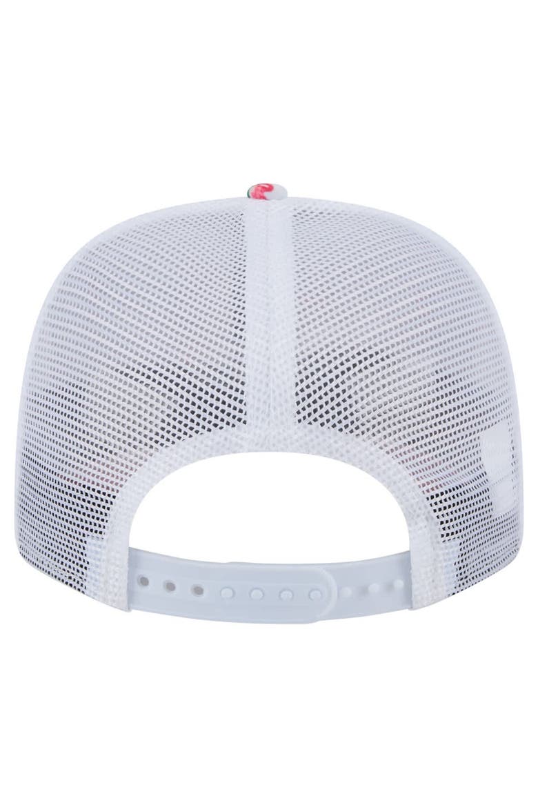 Men's New Era  White Athletics Flamingo Mesh Back 9SEVENTY Stretch-Snap Hat, Alternate, color, White