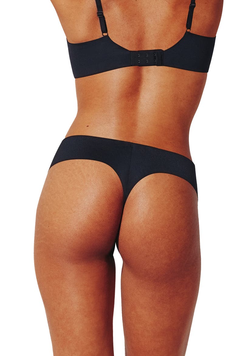 Assorted 3-Pack Zero Edge™ Invisible Thongs, Alternate, color, BLACK/TAUPE/ LEOPARD