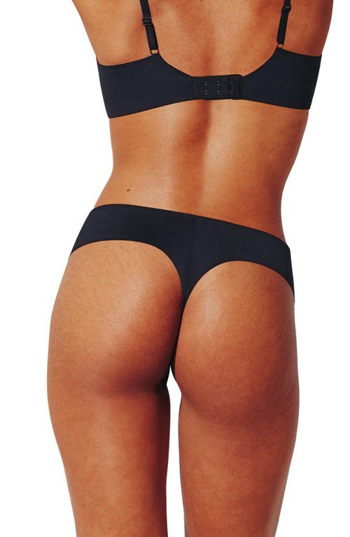 Thirdlove Assorted 3-pack Zero Edge No-show Thongs In Black