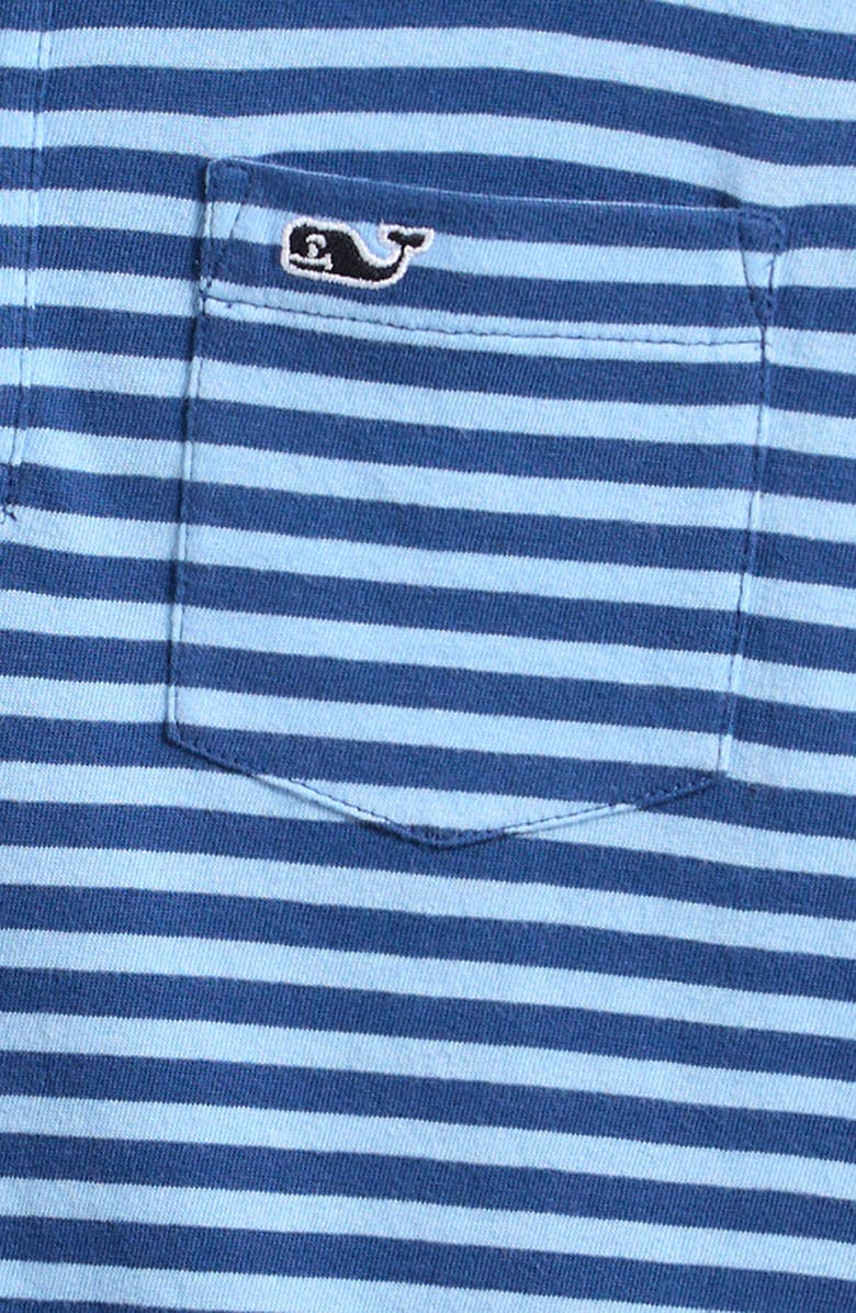 vineyard vines Kids' Island Stripe Pocket Polo, Alternate, color, Sch Stripe Moonshin/ Jake Blue