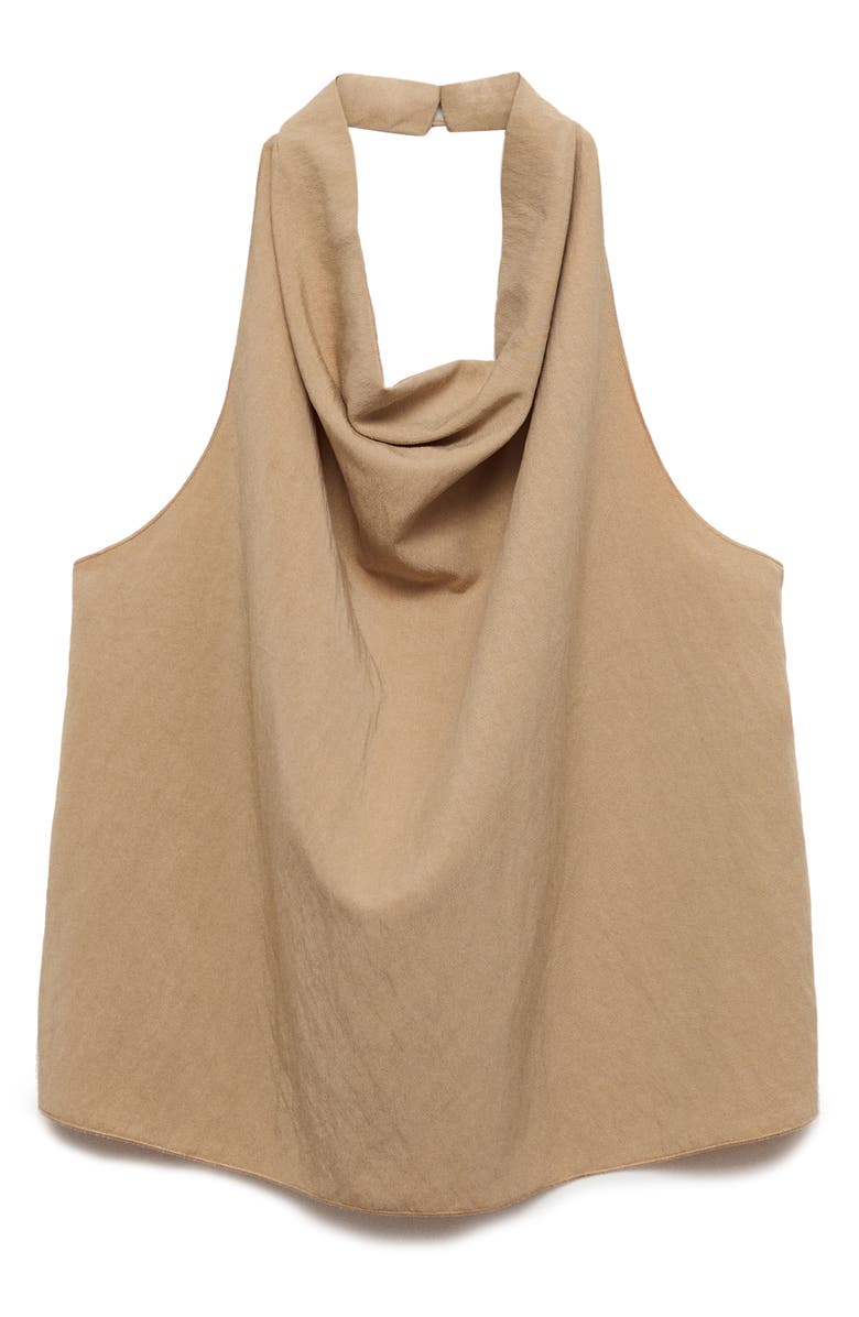 MANGO Draped Halter Top, Alternate, color,