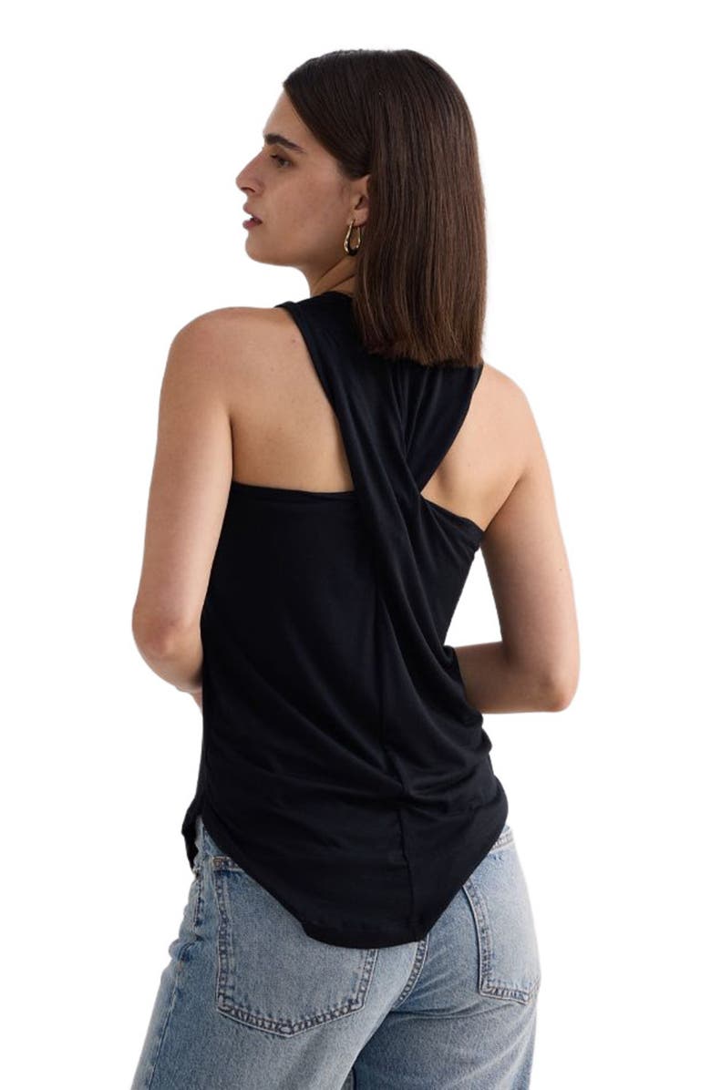 Reistor Drawstring Short T-shirt Dress in Black, Alternate, color, Black