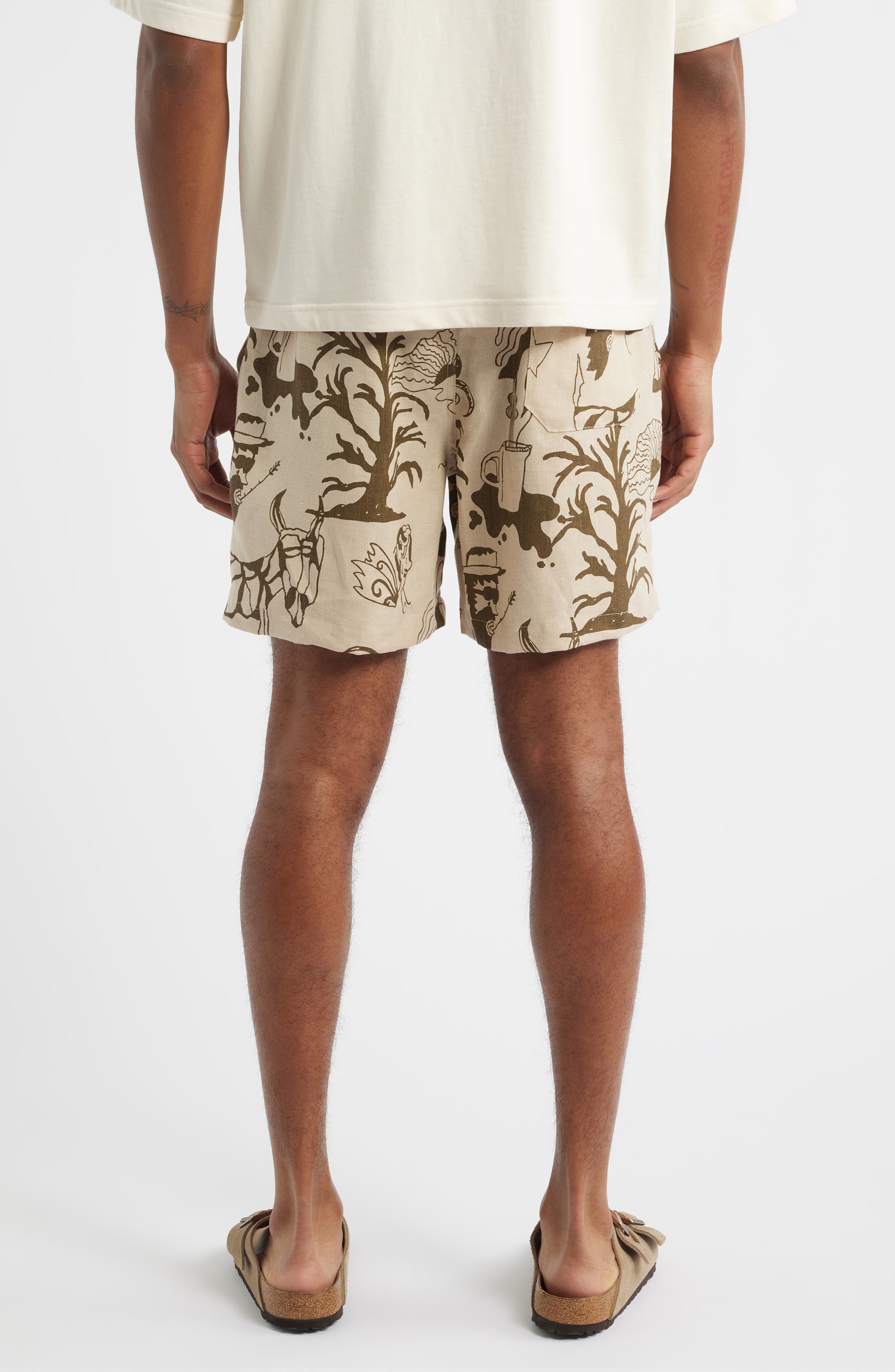 Poplan Porto Linen Drawstring Shorts - image 2