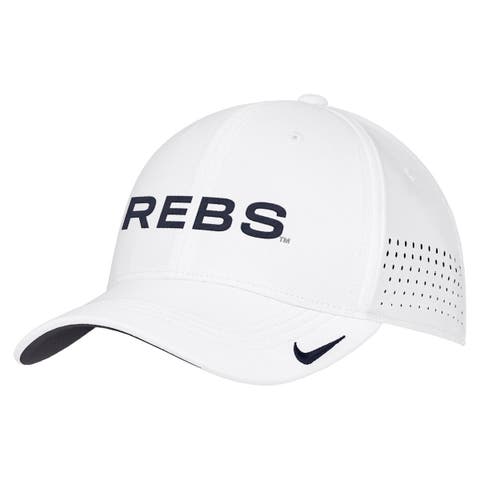 Men's Nike White Ole Miss Rebels 2026 On-Field AeroBill SwooshFlex Dri-FIT Hat